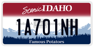 1A701NH  license plate in ID