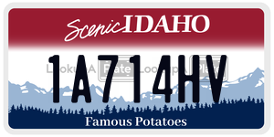 1A714HV  license plate in ID