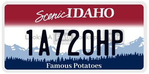 1A720HP  license plate in ID