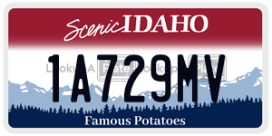 1A729MV  license plate in ID