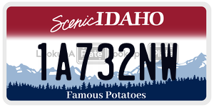 1A732NW  license plate in ID