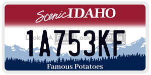 1A753KF  license plate in ID