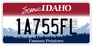 1A755FL  license plate in ID