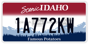 1A772KW  license plate in ID