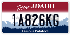 1A826KG  license plate in ID
