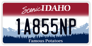 1A855NP  license plate in ID