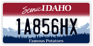 1A856HX  license plate in ID