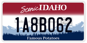 1A8B062  license plate in ID