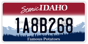1A8B268  license plate in ID