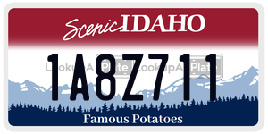 1A8Z711  license plate in ID