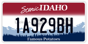 1A929BH  license plate in ID