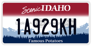 1A929KH license plate in Idaho