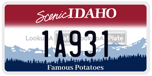 1A931  license plate in ID
