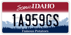1A959GS  license plate in ID
