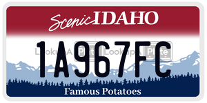 1A967FC  license plate in ID