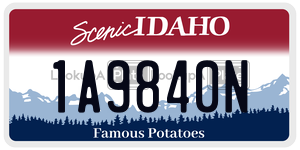1A9840N  license plate in ID
