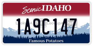 1A9C147  license plate in ID