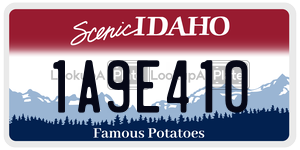 1A9E410  license plate in ID