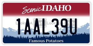 1AAL39U  license plate in ID