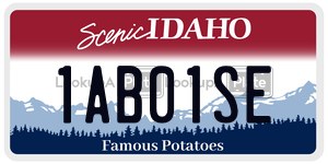 1AB01SE  license plate in ID