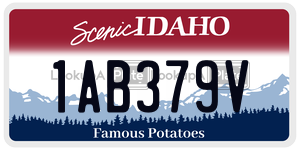 1AB379V  license plate in ID