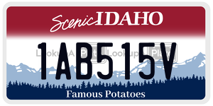 1AB515V  license plate in ID