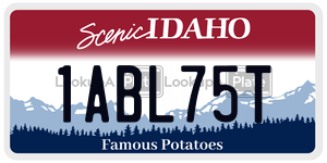 1ABL75T license plate in Idaho