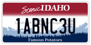 1ABNC3U  license plate in ID