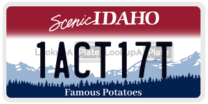 1ACT17T  license plate in ID