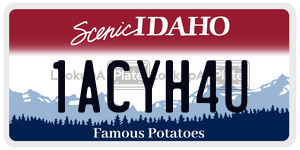1ACYH4U  license plate in ID