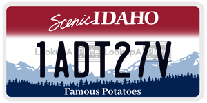 1ADT27V  license plate in ID