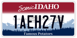 1AEH27V  license plate in ID