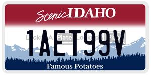 1AET99V  license plate in ID