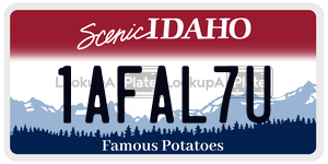 1AFAL7U  license plate in ID