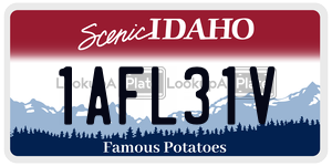 1AFL31V  license plate in ID