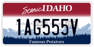 1AG555V  license plate in ID