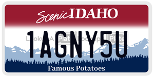 1AGNY5U  license plate in ID