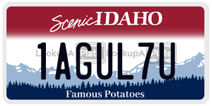 1AGUL7U  license plate in ID