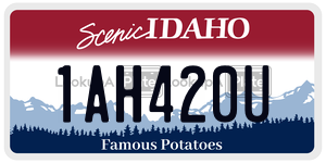 1AH420U  license plate in ID