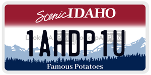 1AHDP1U  license plate in ID