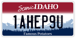 1AHEP9U  license plate in ID