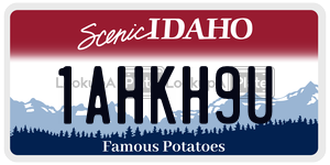 1AHKH9U  license plate in ID