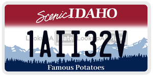 1AII32V  license plate in ID