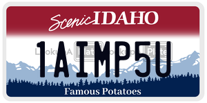 1AIMP5U  license plate in ID