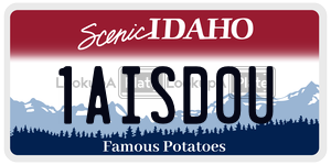 1AISD0U  license plate in ID