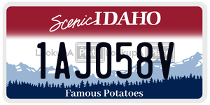 1AJ058V  license plate in ID