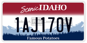 1AJ170V  license plate in ID