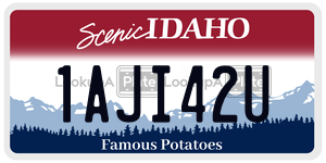 1AJI42U  license plate in ID