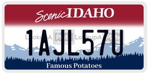 1AJL57U  license plate in ID
