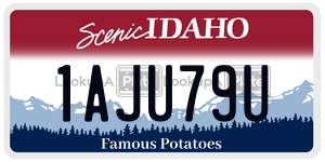 1AJU79U  license plate in ID